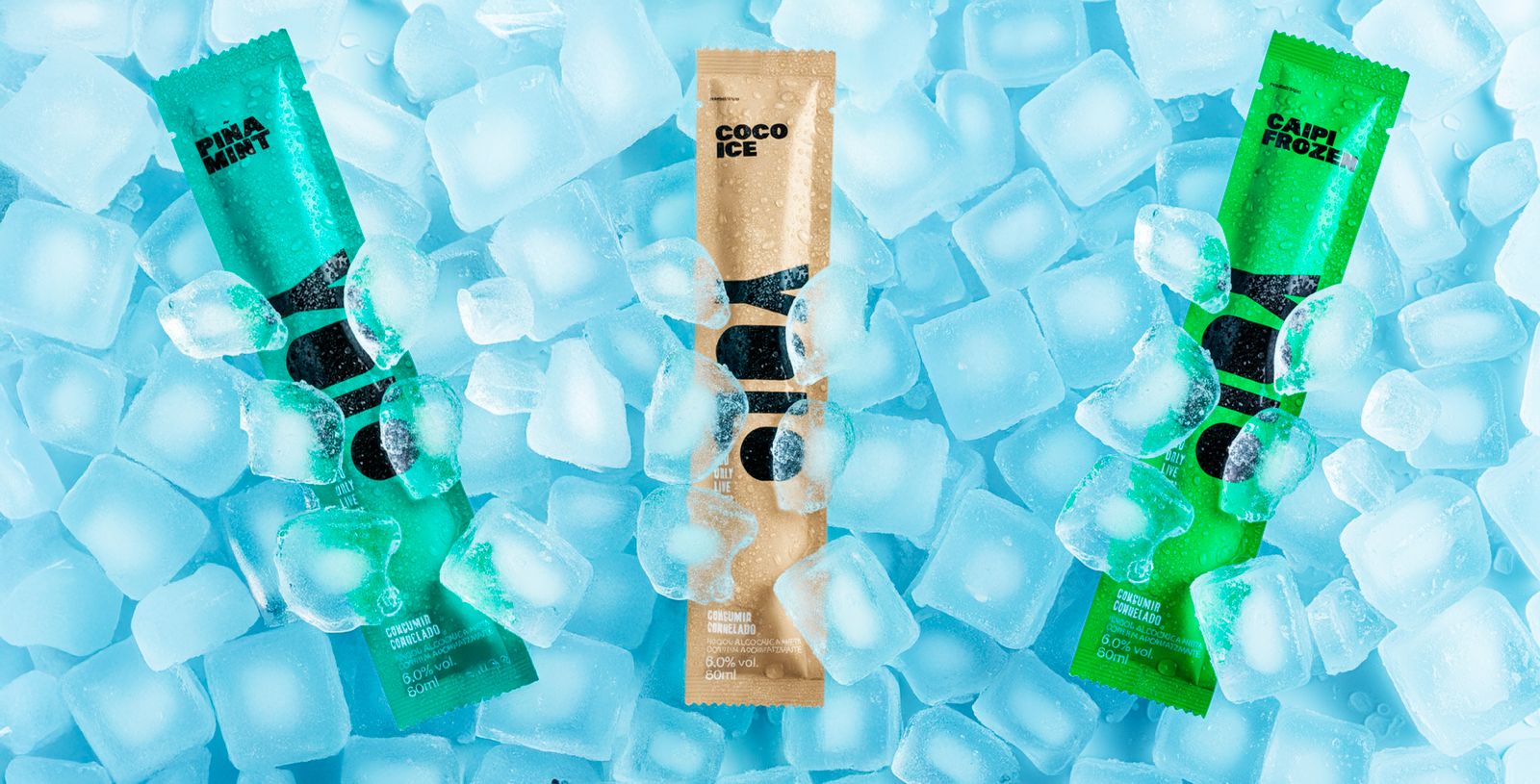 O primeiro drink congelado alcoólico do Brasil. Prático, refrescante e pronto para ir onde você vai.